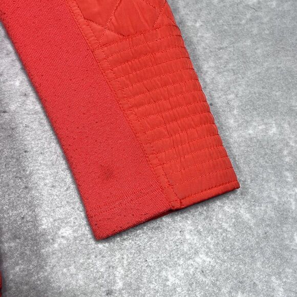 BCBGeneration Quilted Jacket Women’s Medium Orange Sportswear Full Zip Mock Neck - Picture 12 of 12